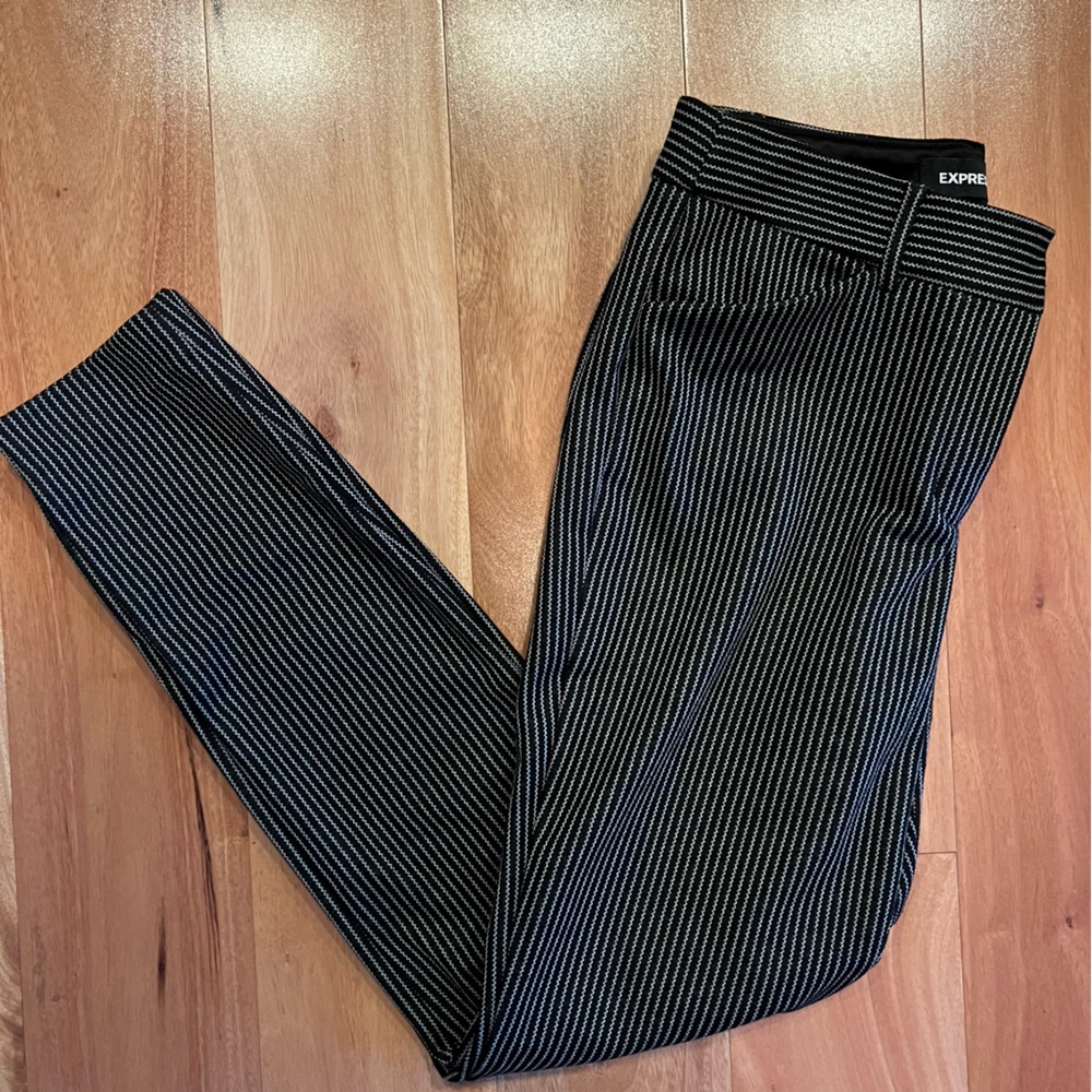 Express skinny pin strip trousers